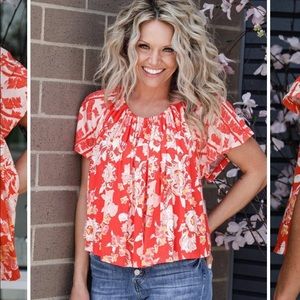 Free people Baja Babe cold shoulder top